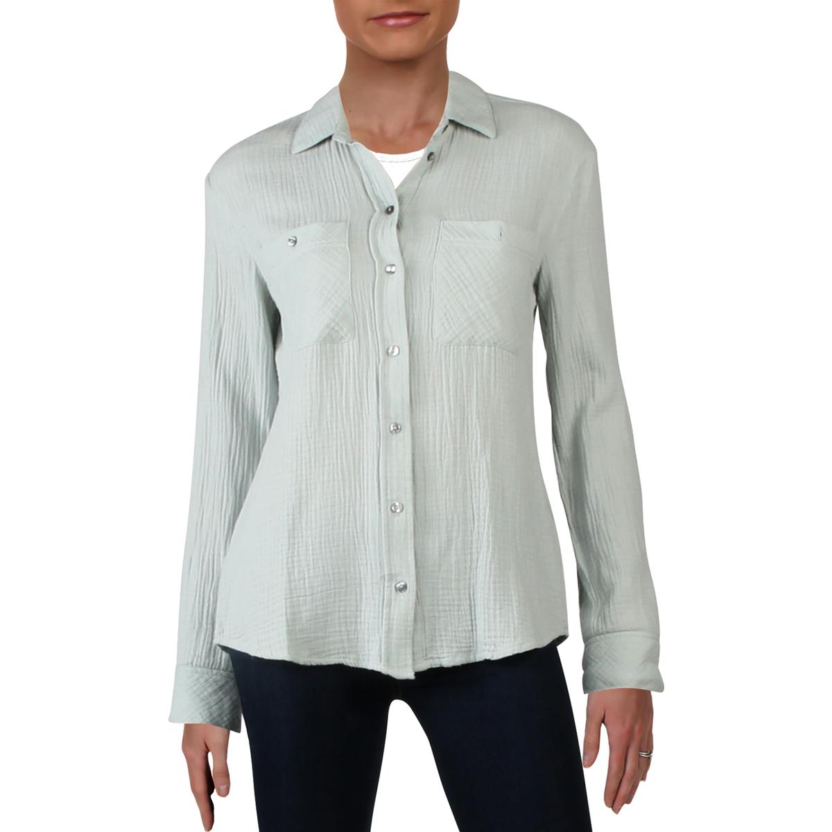 button down gauze shirt