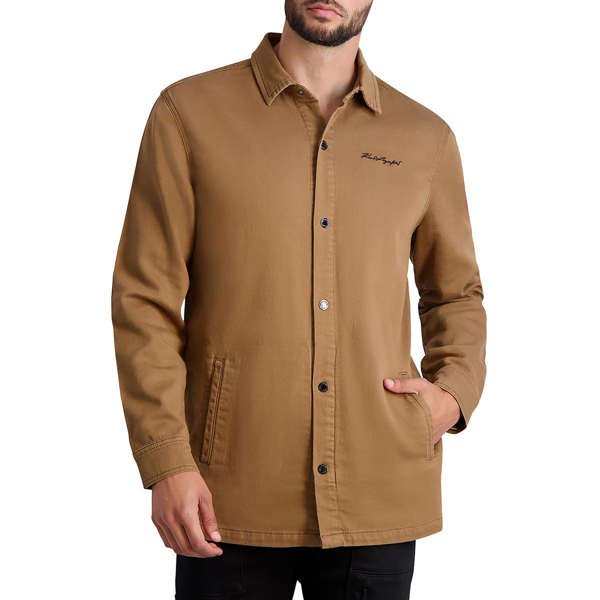 Мужская легкая куртка-рубашка для холодной погоды Karl Lagerfeld Paris BHFO 7819