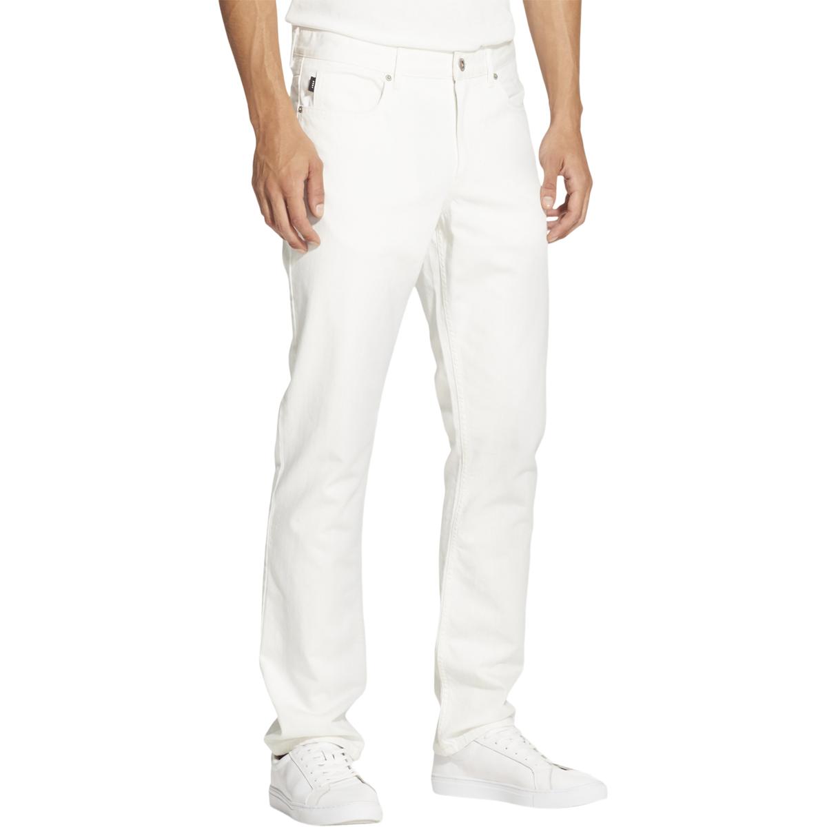 DKNY Mens St Marks White Denim Mid Rise Casual Slim Jeans 33/30 BHFO 8505