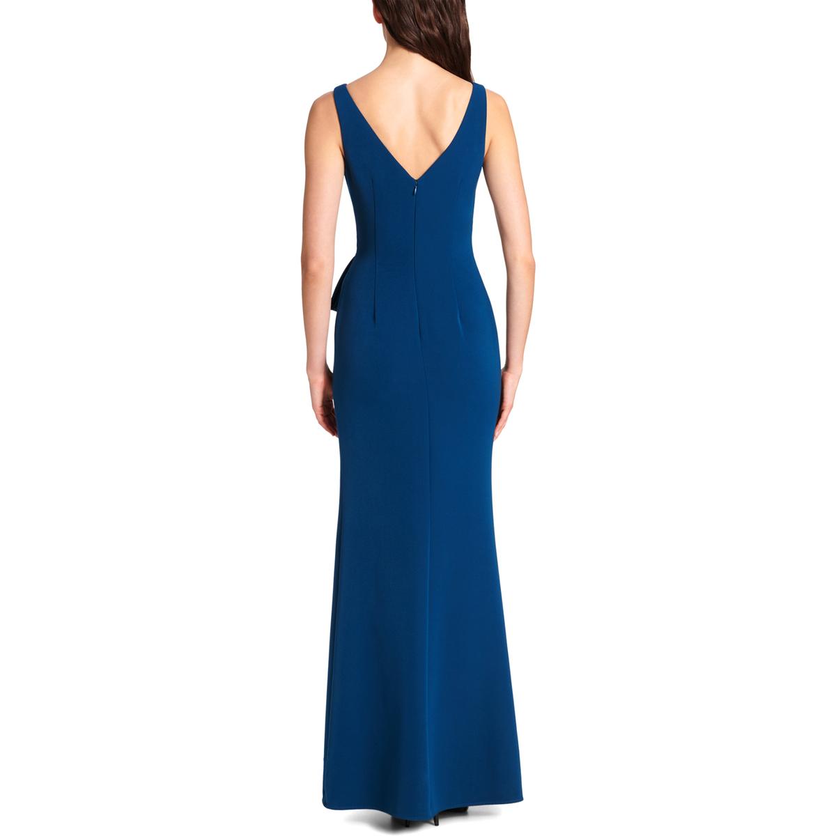 Jessica Howard Womens Blue Ruched Sleeveless Evening Dress Gown 10 BHFO ...
