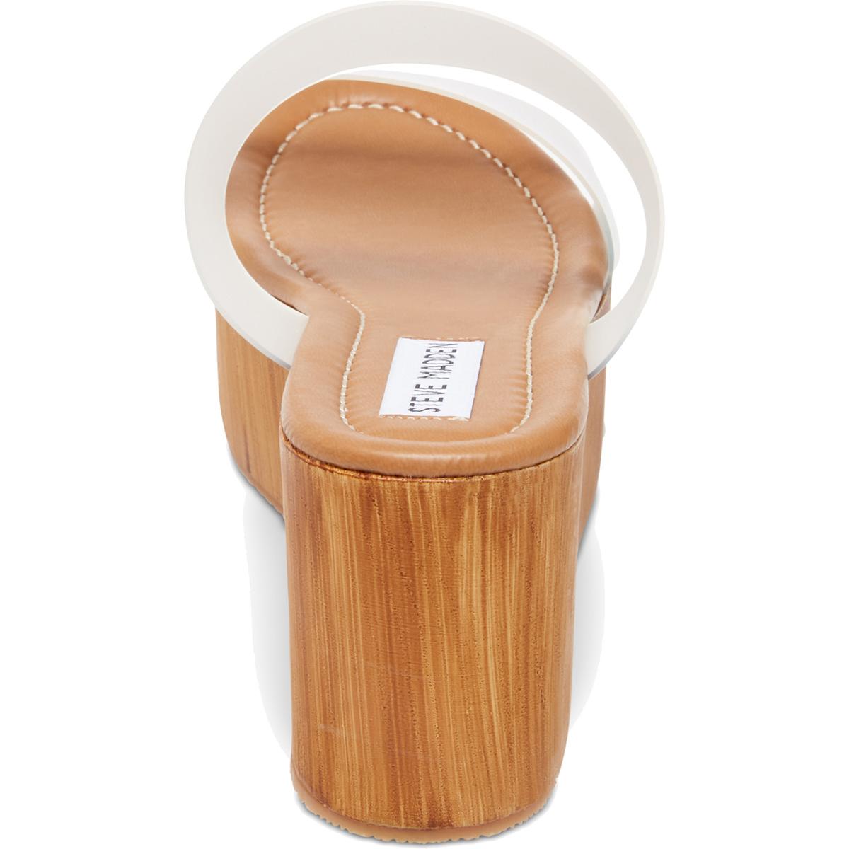 Steve Madden Womens Confession White Platform Sandals 9 Medium (B,M) BHFO 1824 | eBay