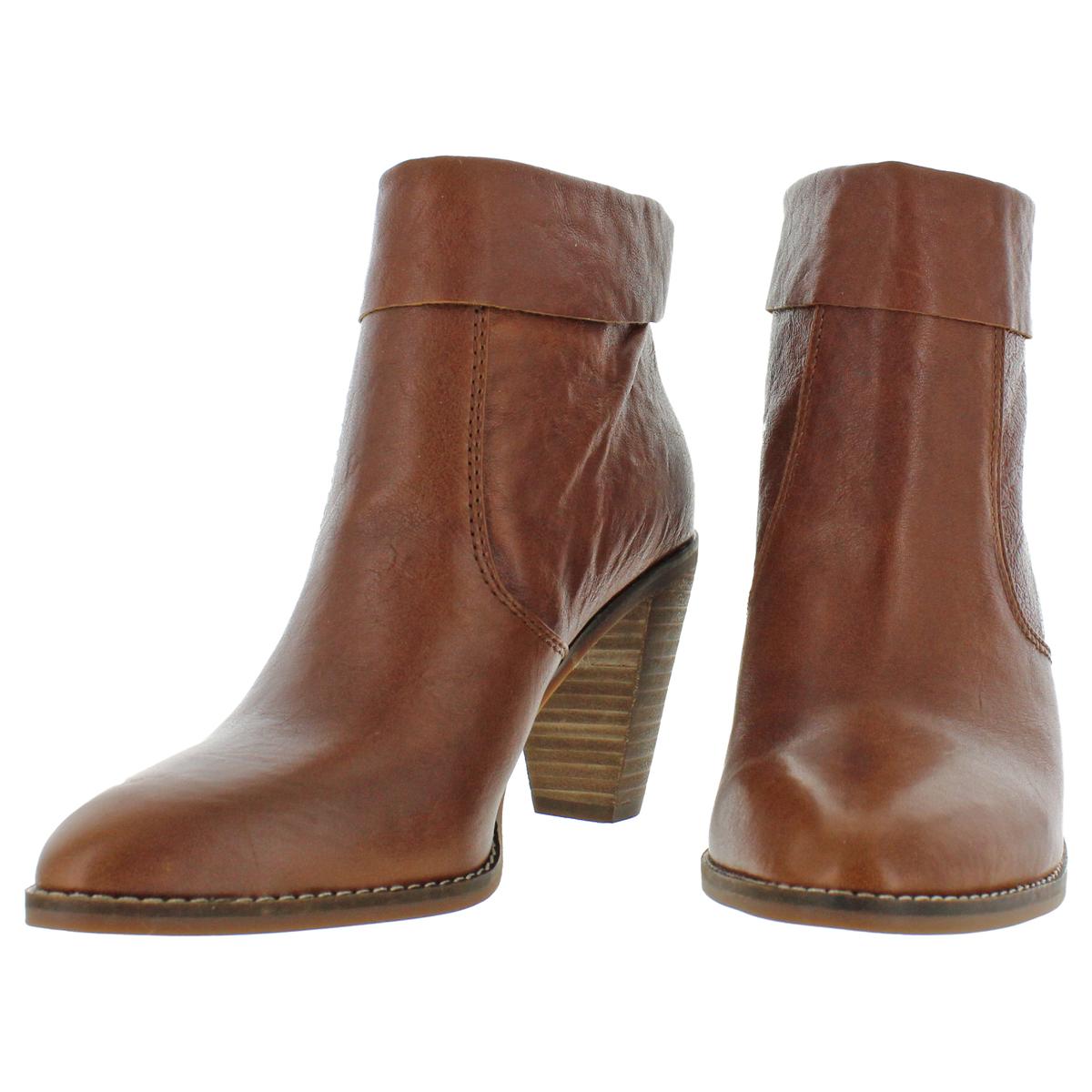 black stacked heel bootie