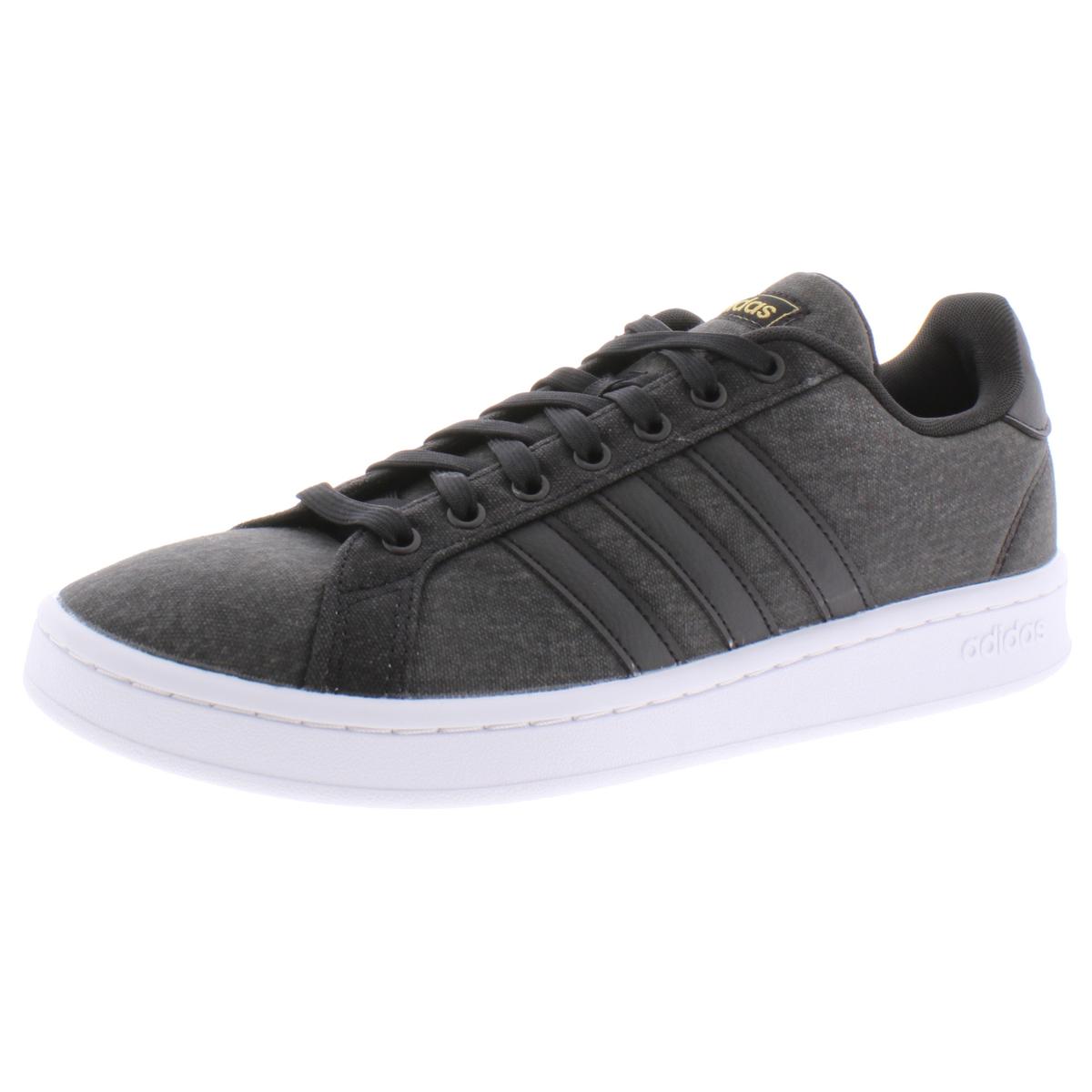  Adidas  Womens Grand  Court Black Low Top Tennis Shoes 10 5 