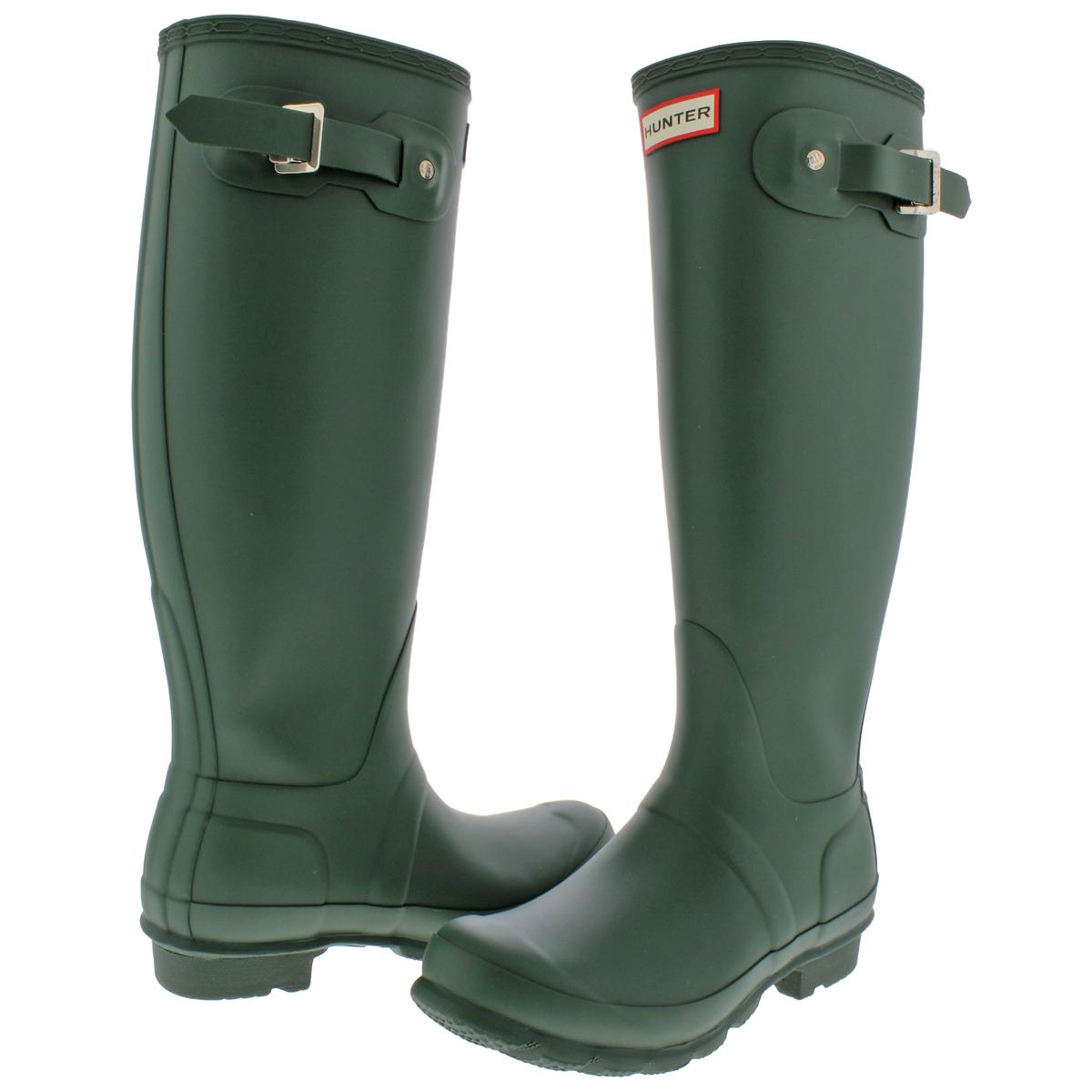 Hunter Womens Original Tall Green Rain Boots Shoes 8 Medium (B,M) BHFO ...