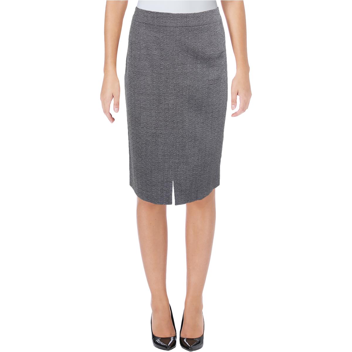 BOSS Hugo Boss Womens Valesana Gray Wool Marled Pencil Skirt 6 BHFO ...