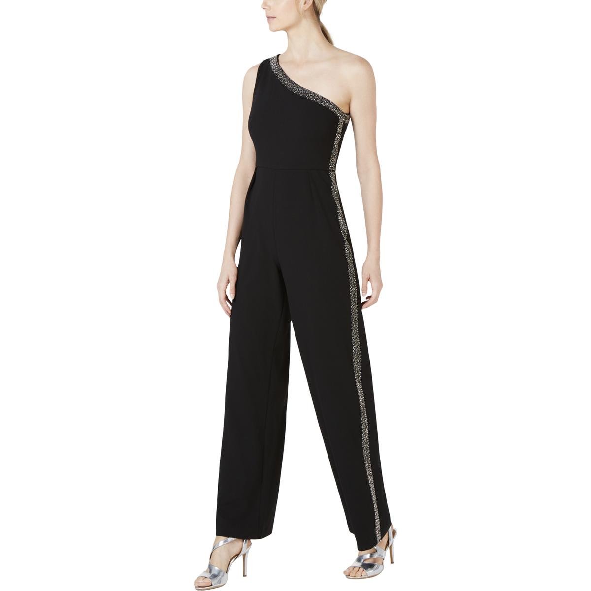 Calvin Klein Womens Black Embellished Formal Jumpsuit 2 BHFO 3456 | eBay