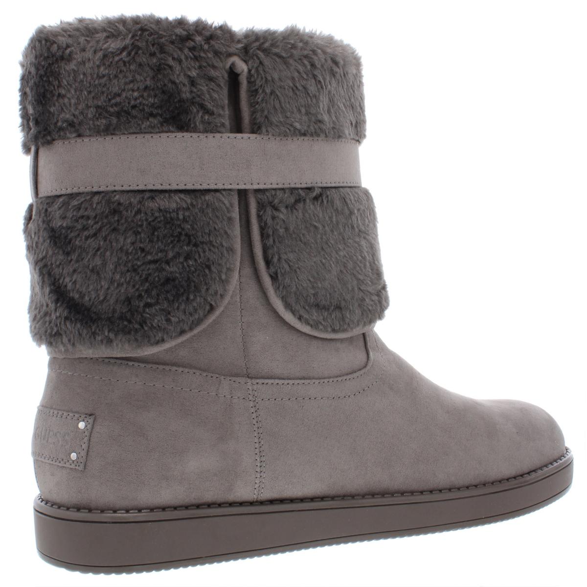G by Guess Womens Aussie Faux Fur Round Toe Ankle Boots