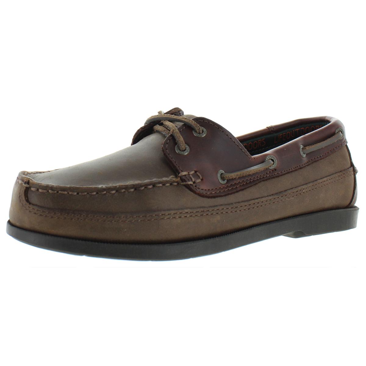 Life Outdoors Mens Brown Boat Shoes Sneakers 10.5 Extra