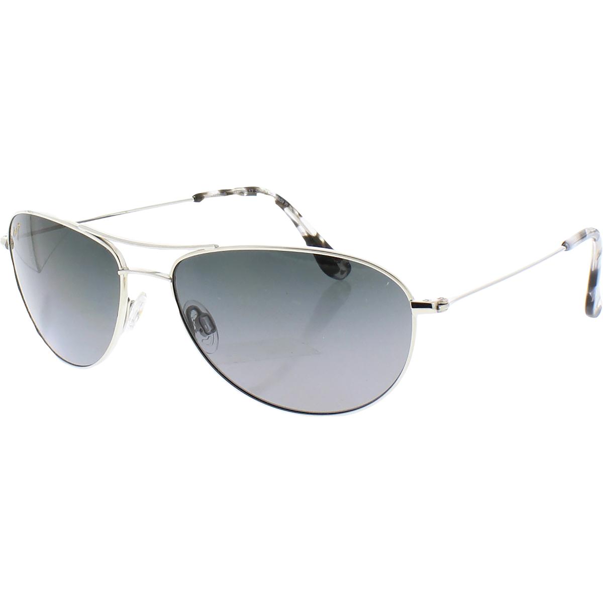 Maui Jim Womens Baby Beach Silver Polarized Aviator Sunglasses O/S BHFO