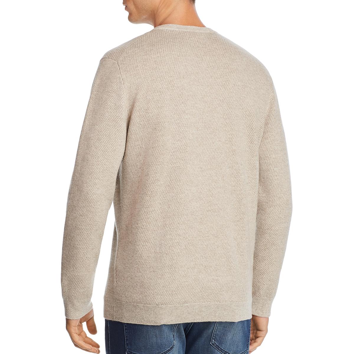 The Men's Store Mens Taupe Ribbed Trim Knit Crewneck Sweater Top XXL ...
