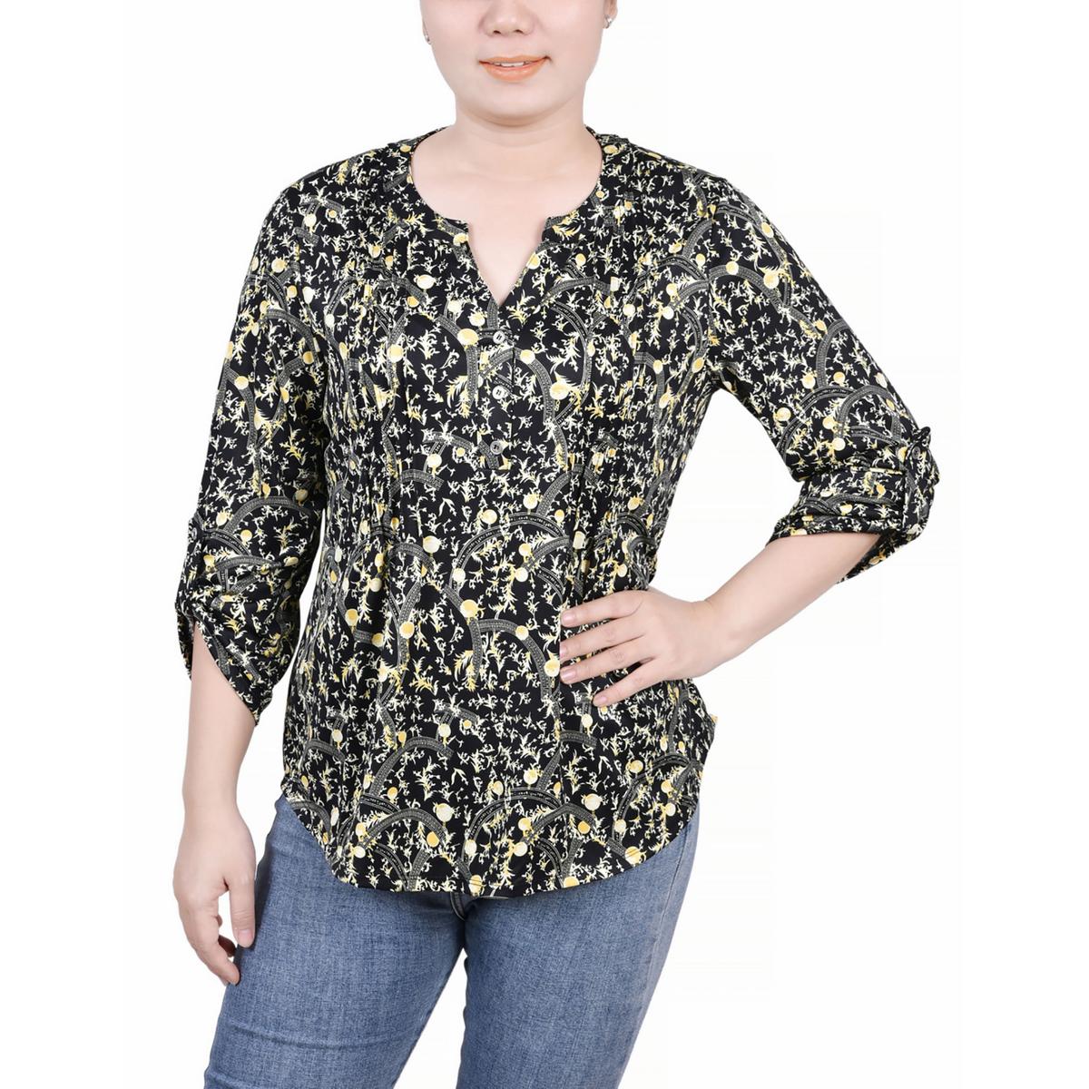 Женская блузка с принтом из коллекции NY Collection BHFO 2669