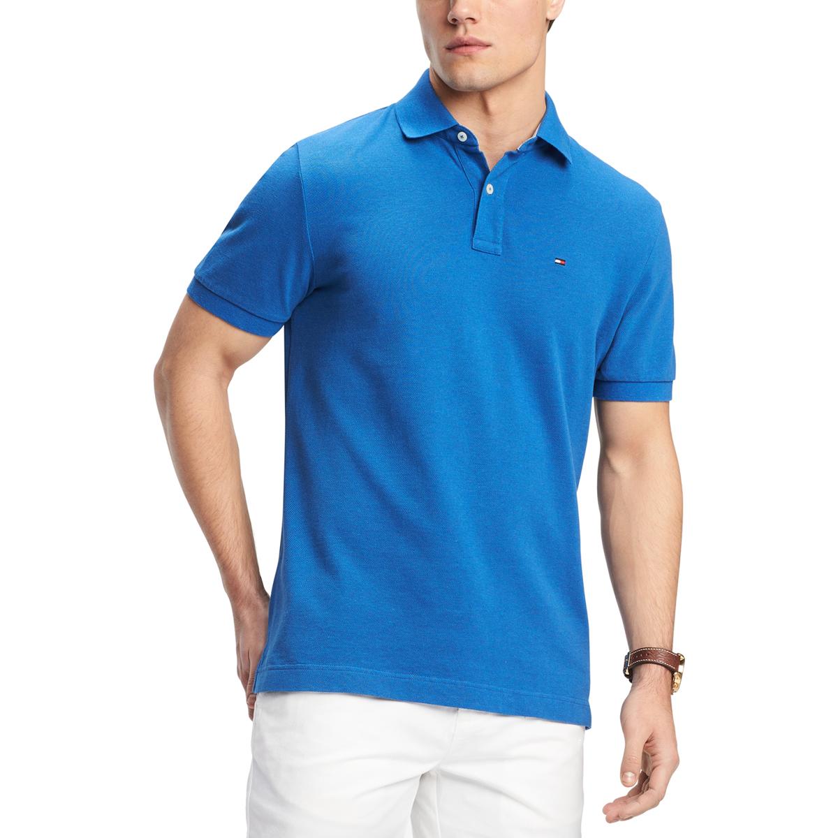 Tommy Hilfiger Mens Blue Logo Golf Tee Polo Shirt Top M BHFO 9364 | eBay