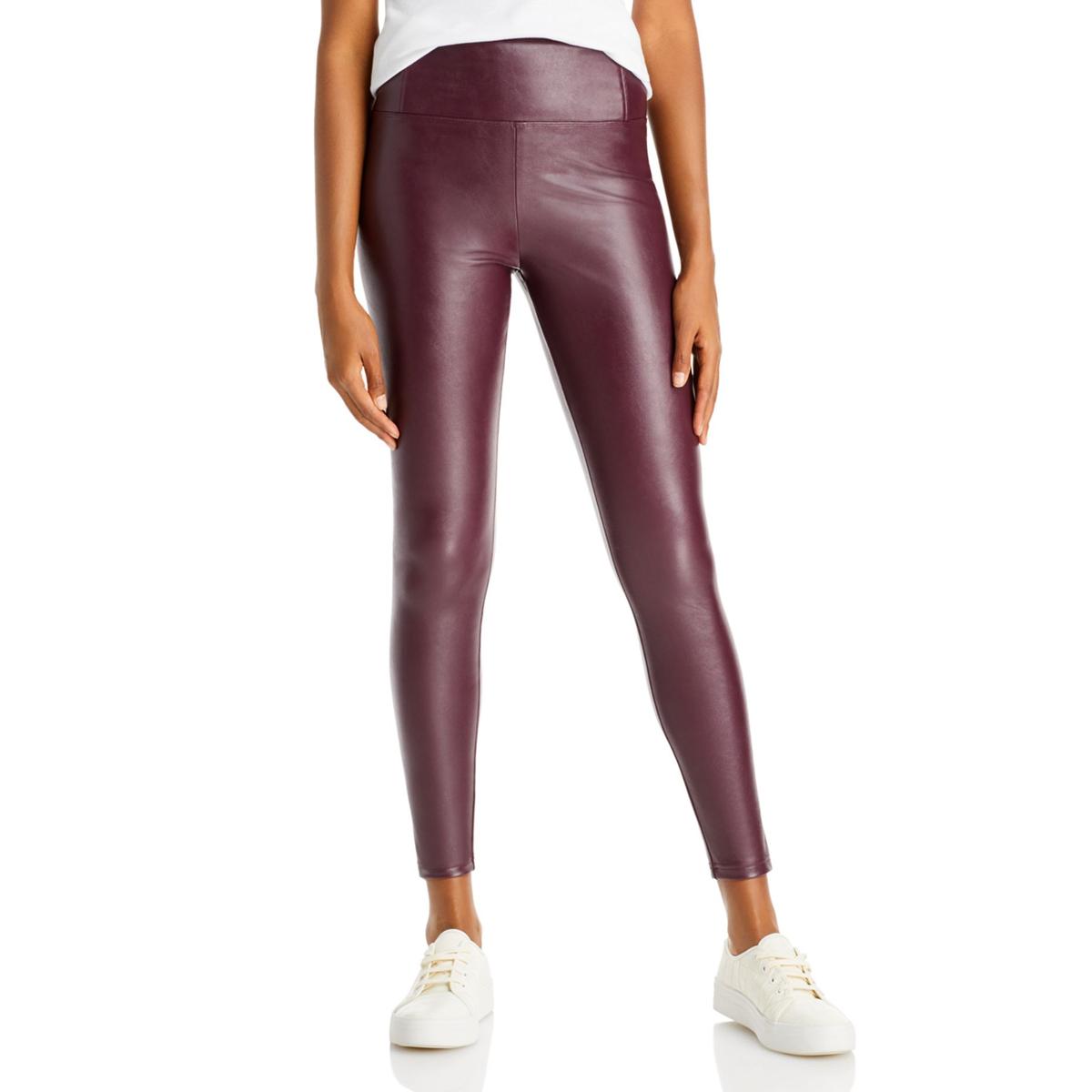 Aqua Womens Faux Leather High Waist 