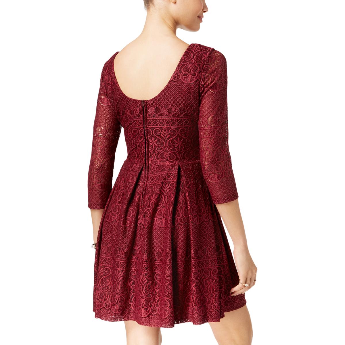 B. Darlin Womens Red Lace Overlay Party Dress Juniors 7/8 BHFO 1300 eBay