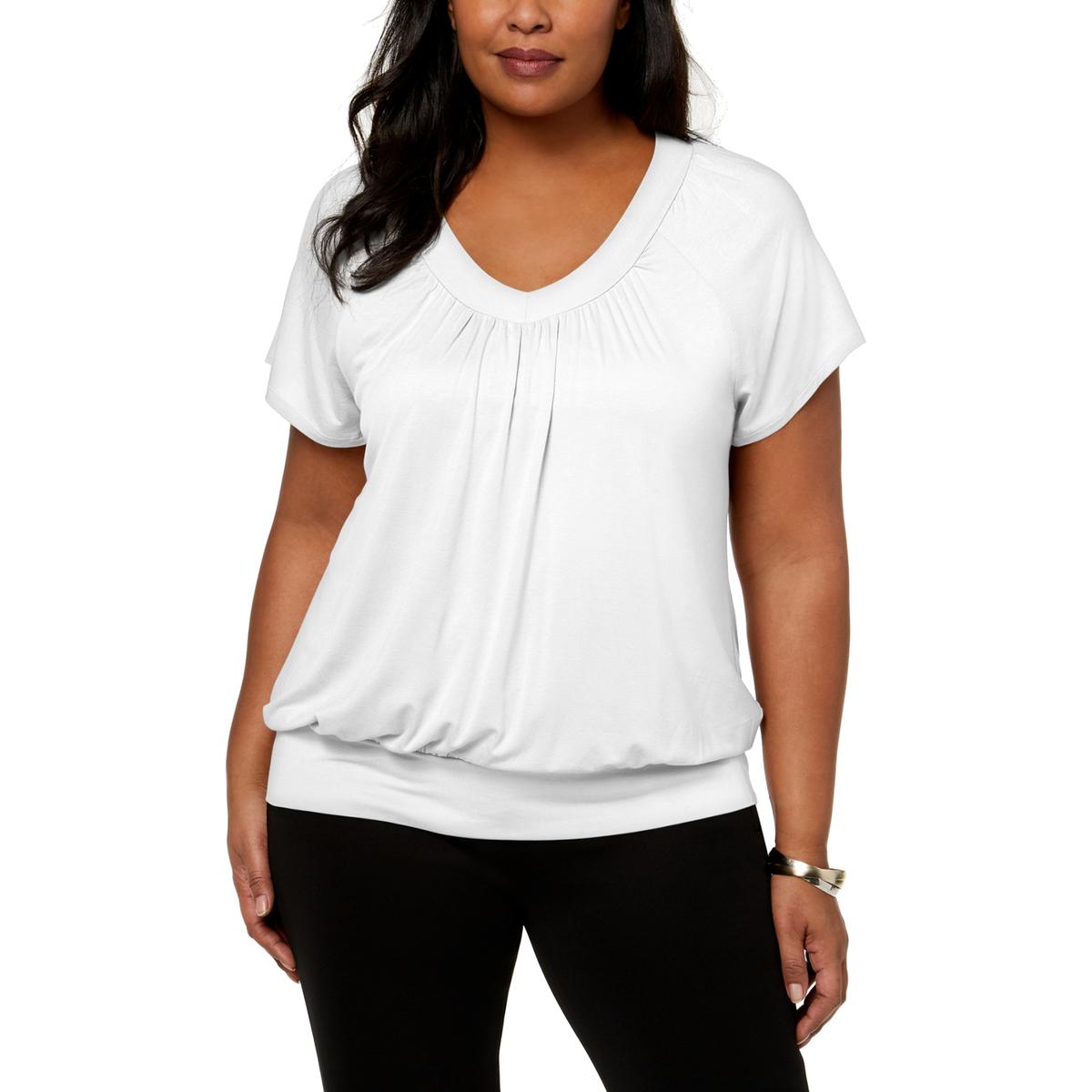 white cotton short sleeve blouse