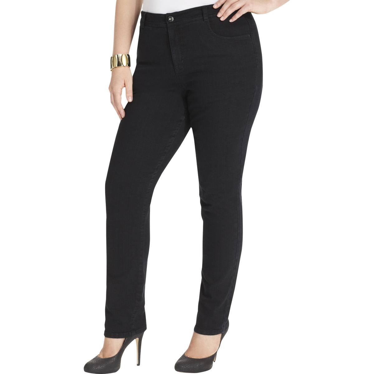 Style & Co. Womens Black High Rise Straight Leg Jeans Plus 22WP Petite ...