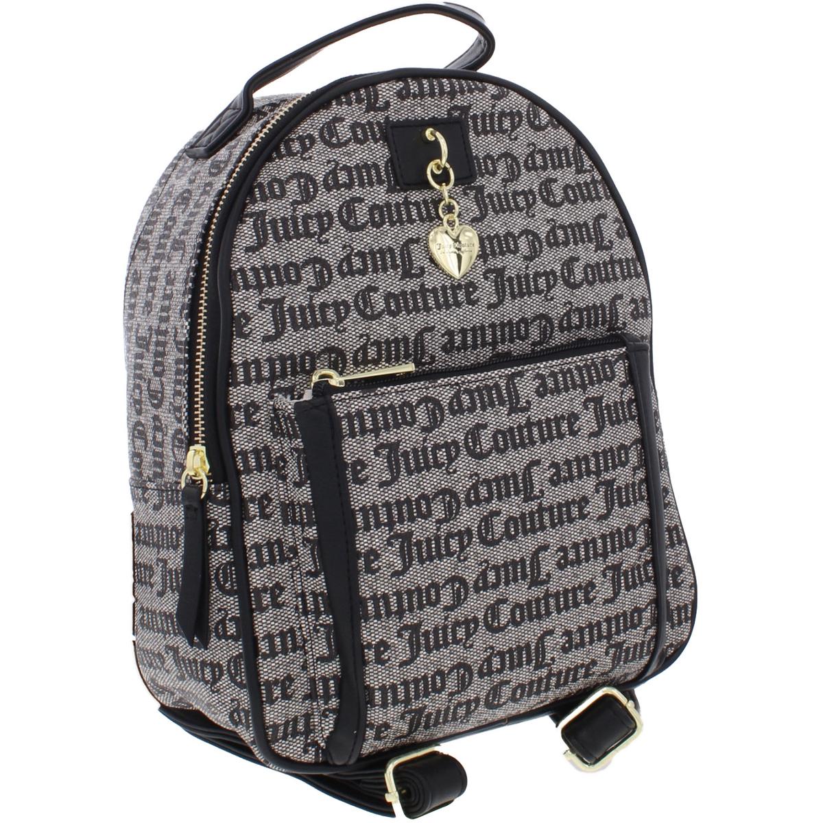 juicy couture black leather backpack