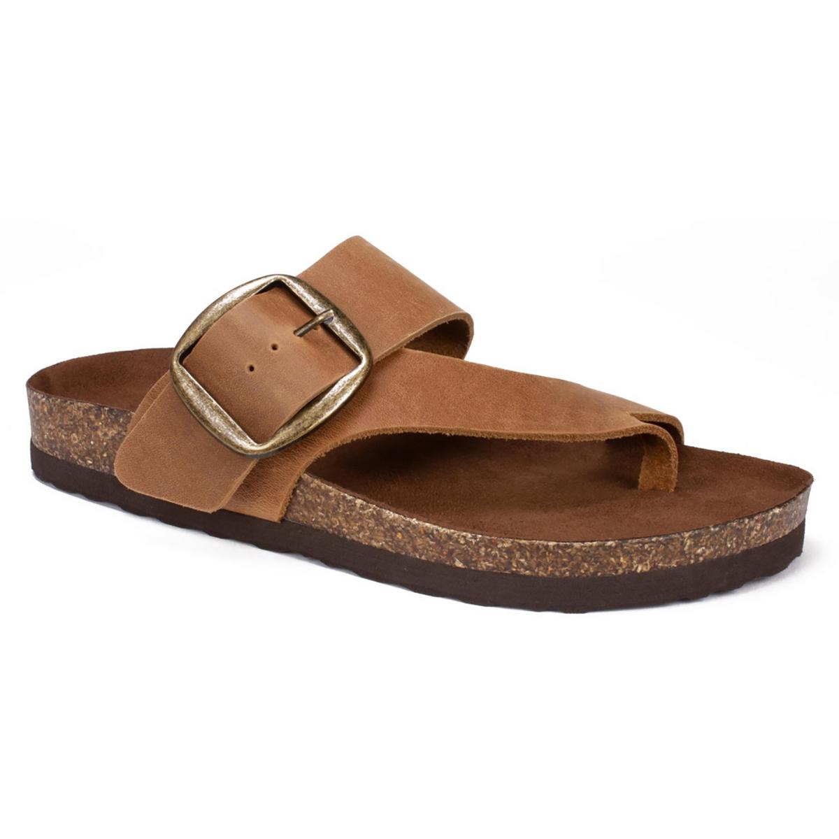 Белые горные женские коричневые кожаные туфли на плоской подошве Harley 8 среднего размера (B,M) BHFO 5618