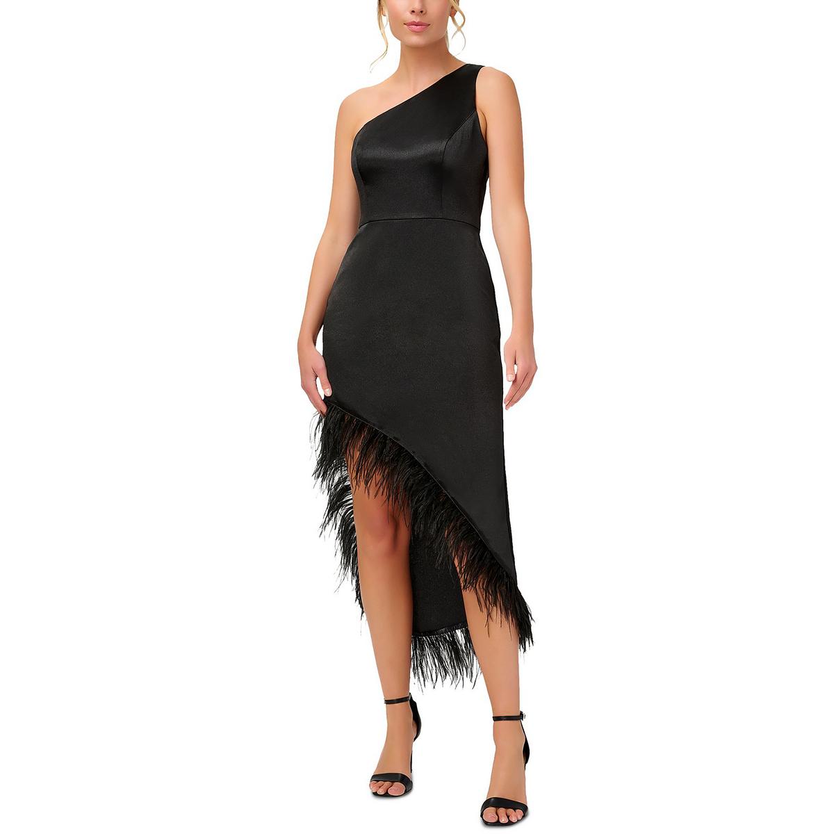 Aidan by Aidan Mattox Womens Satin Asymmetric Cocktail and Party Dress BHFO 3554