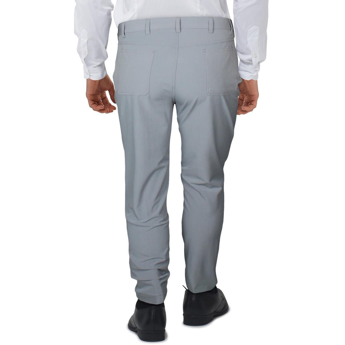 white slim fit golf pants