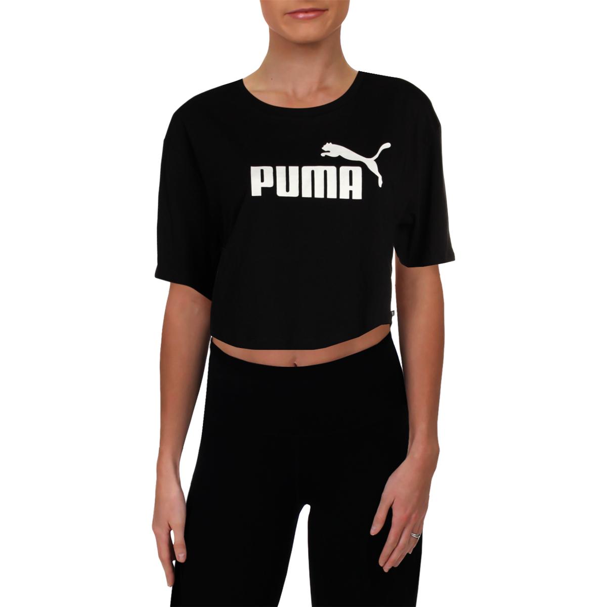 Puma Womens Black Fitness Running Cropped T-Shirt Athletic L BHFO 2671 ...