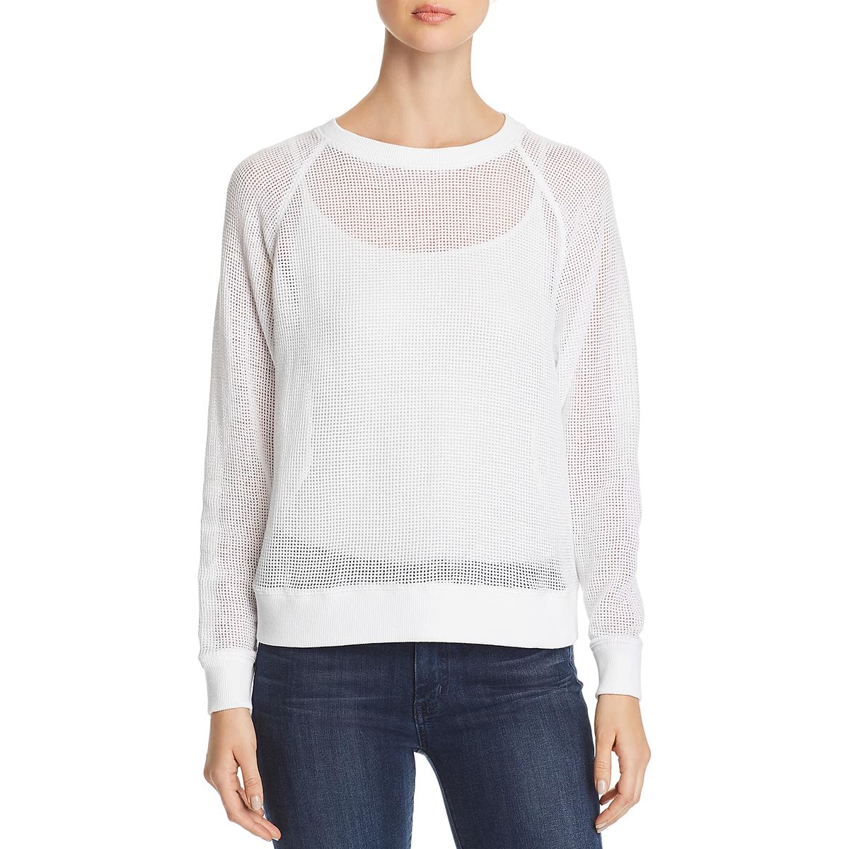 Eileen Fisher Womens White Cotton Crewneck Tee Top Shirt M BHFO 2828 | eBay