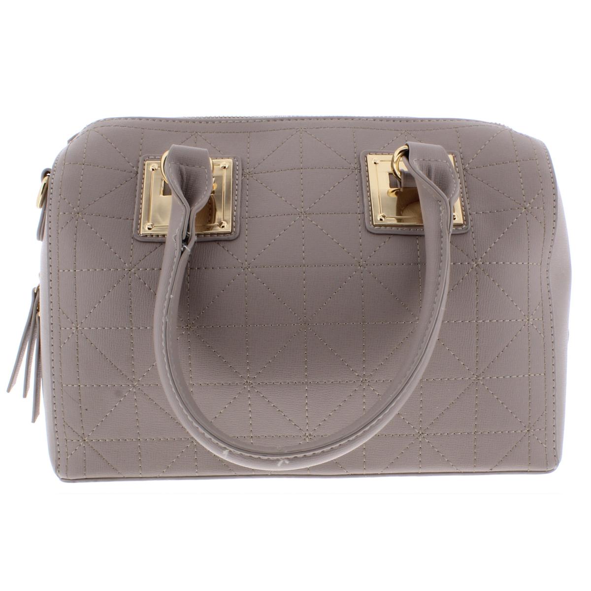 Miztique Womens Dressed To Perfection Gray Satchel Handbag Medium BHFO