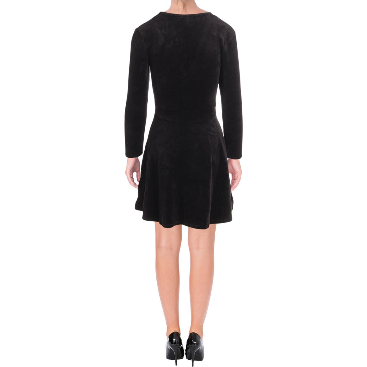 Juicy Couture Black Label Womens Velour Mini 3/4 Sleeves Party Dress ...