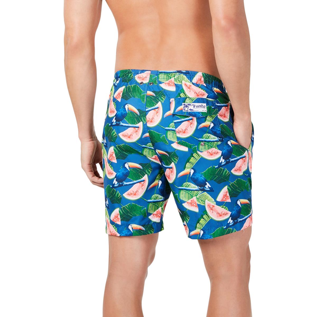 Trunks Mens Toucan Watermelon Blue Mesh Lined 6