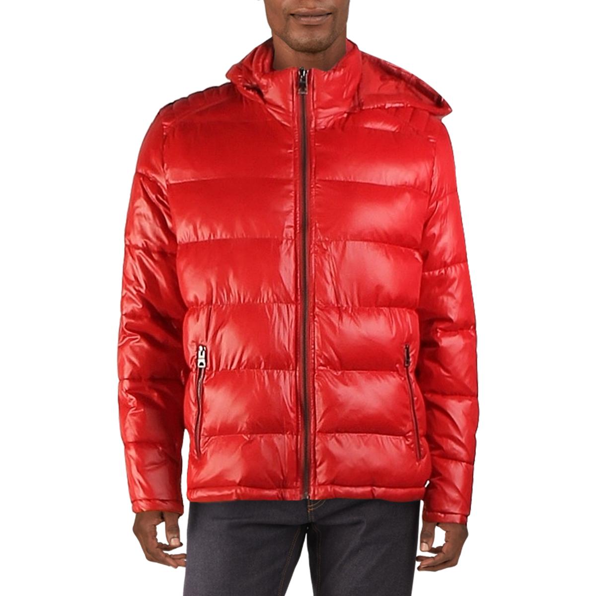 Guess Mens Red Lightweight Casual Short Puffer Coat Outerwear XL BHFO ...