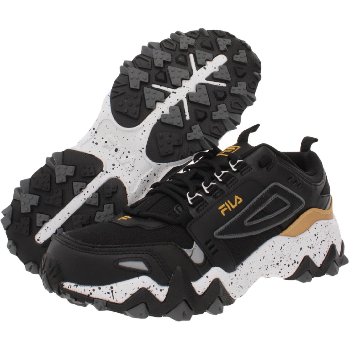 fila heritage oakmont mix media leather trail chunky sneakers