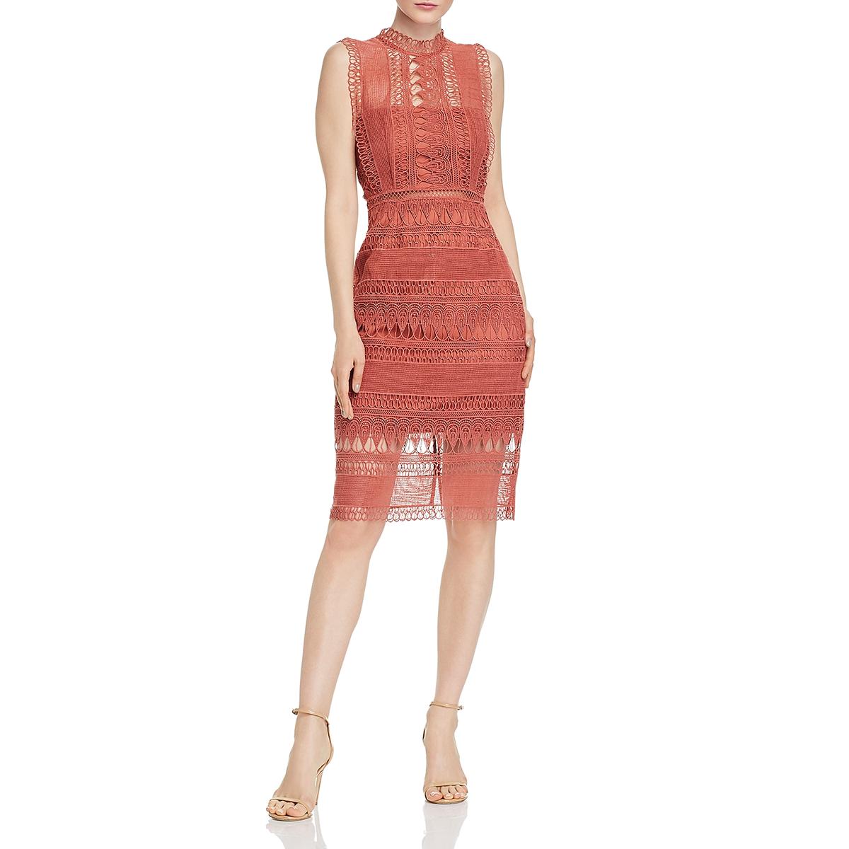 bardot sunshine lace sheath dress