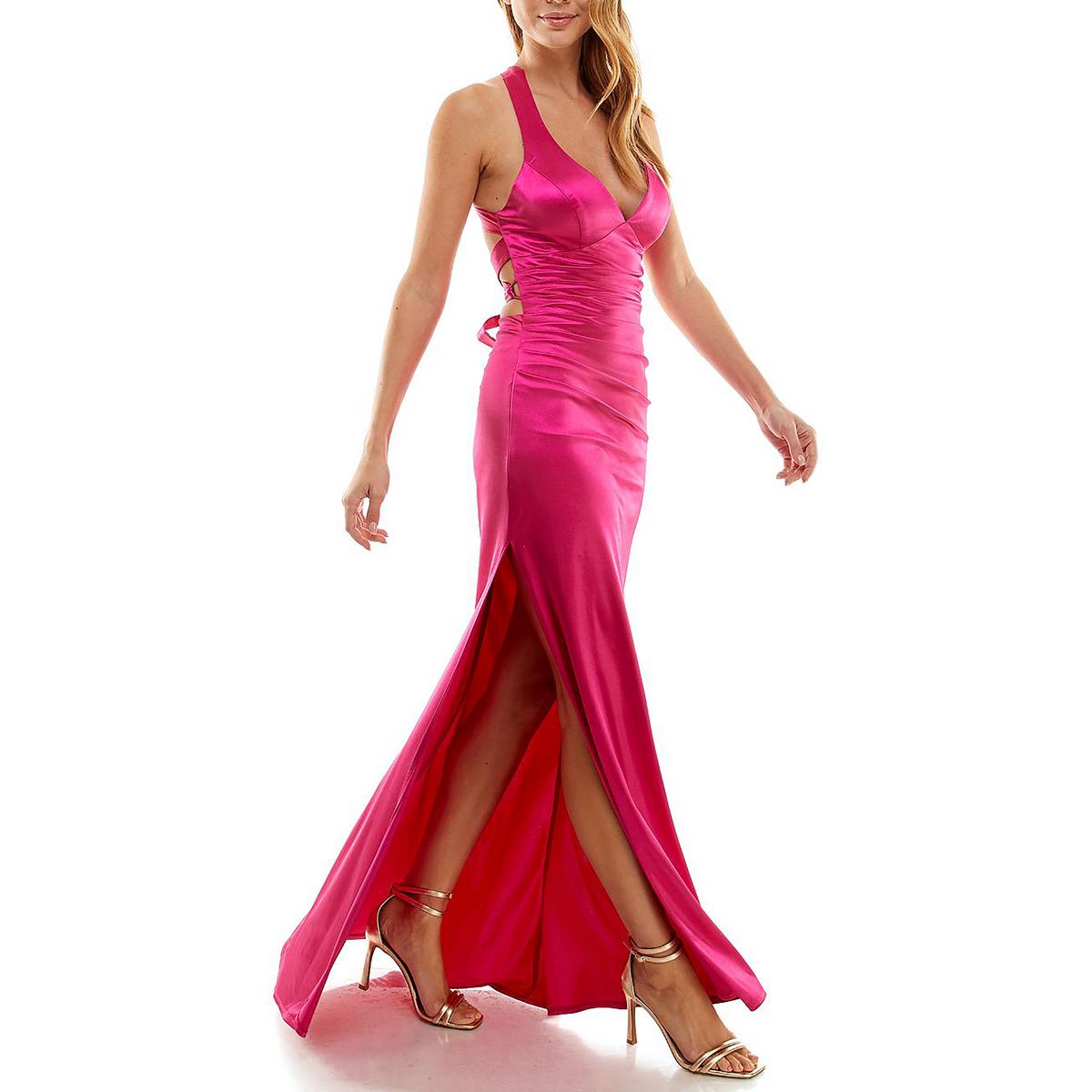 B. Darlin Womens Satin Strappy Formal Evening Dress Gown Juniors BHFO ...