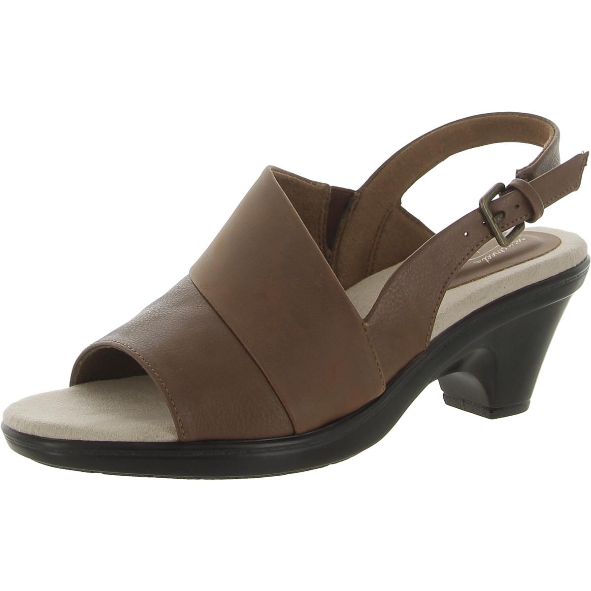 Easy Street Women's Linen Thelma Sandal Brown Size 7.5 M
