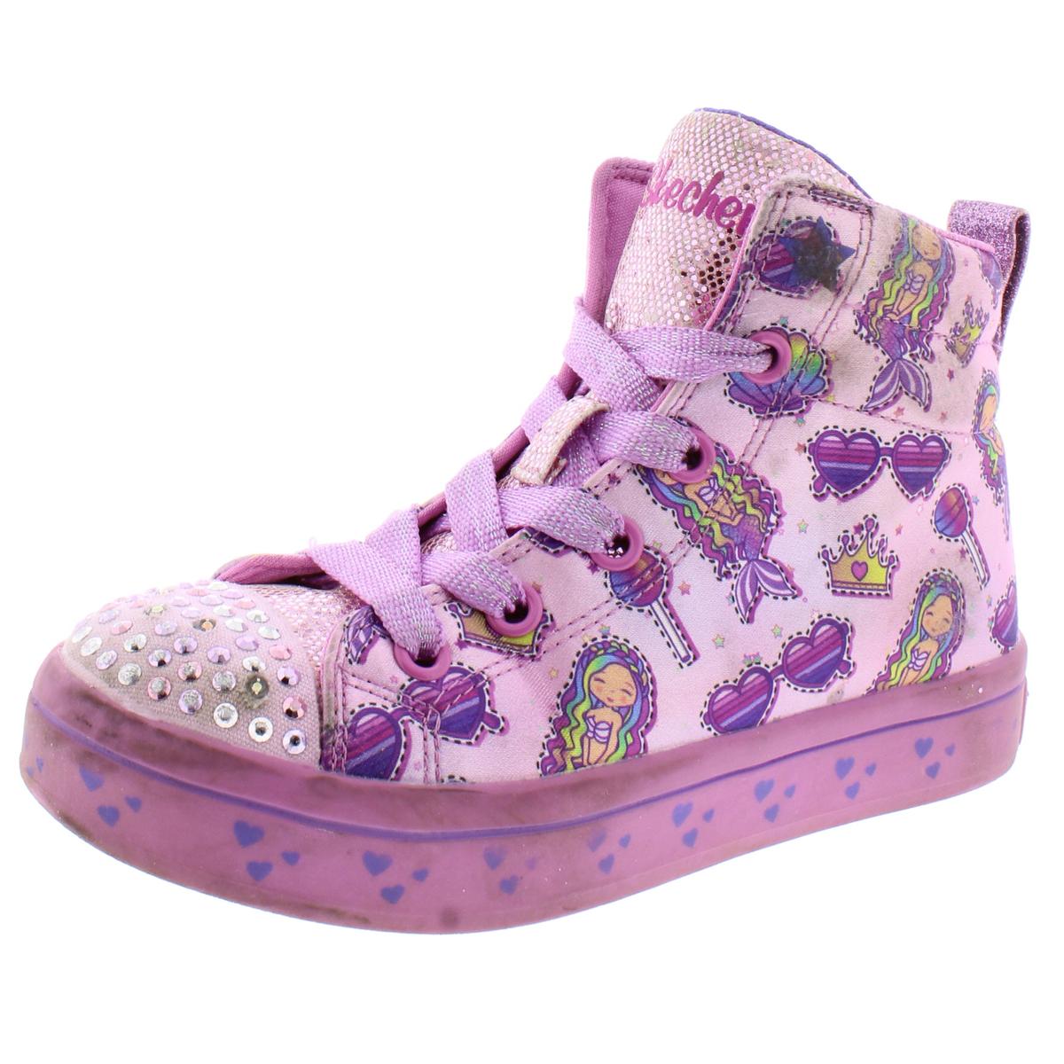 Twinkle Toes by Skechers Girls Mermaid Party Purple Sneakers Shoes BHFO ...