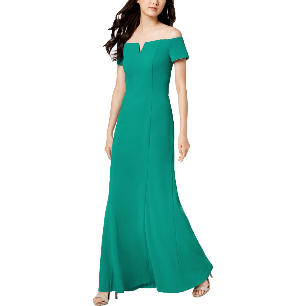 calvin klein off the shoulder gown