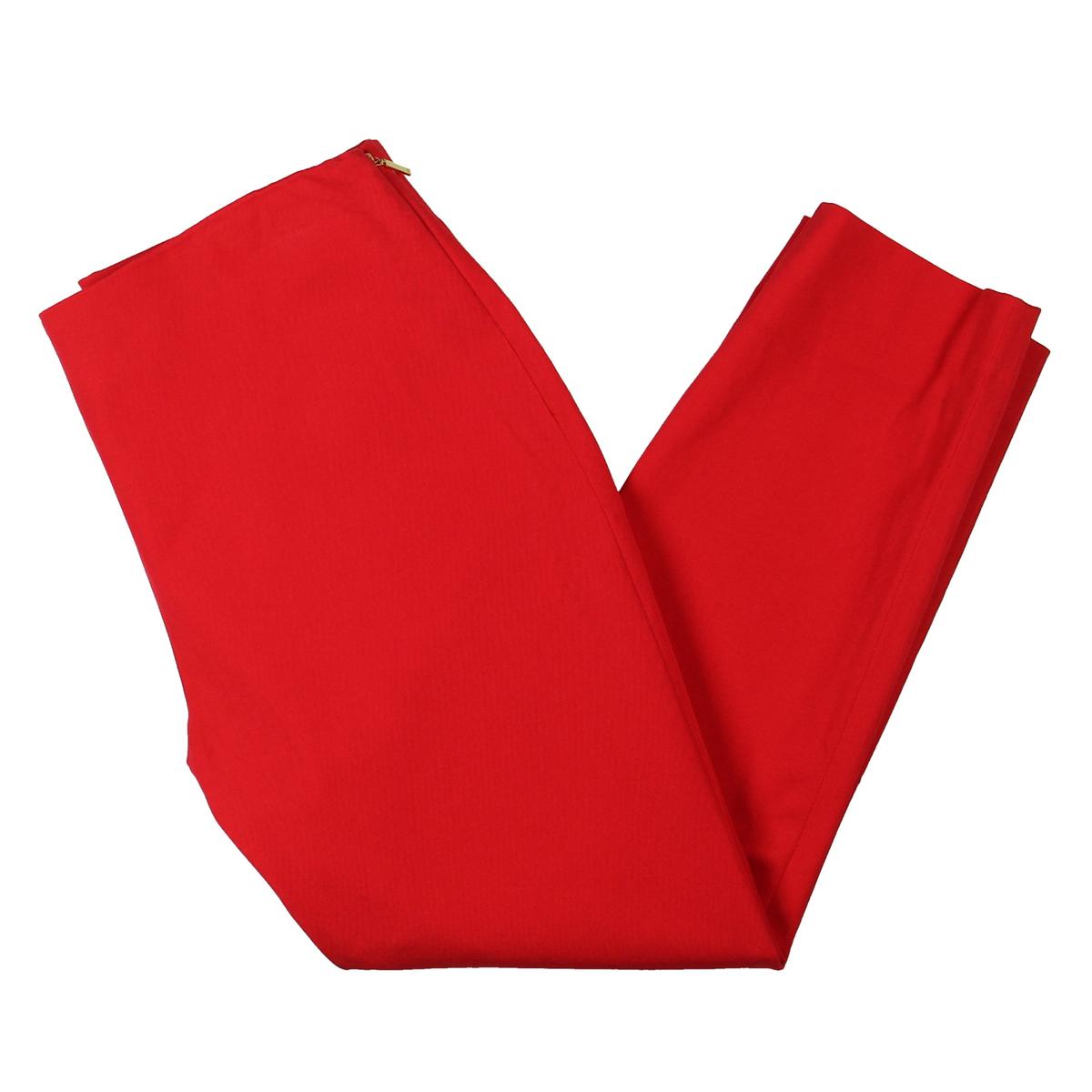 Lauren Ralph Lauren Womens Red Stretch Skinny Pants Trousers 12 BHFO ...