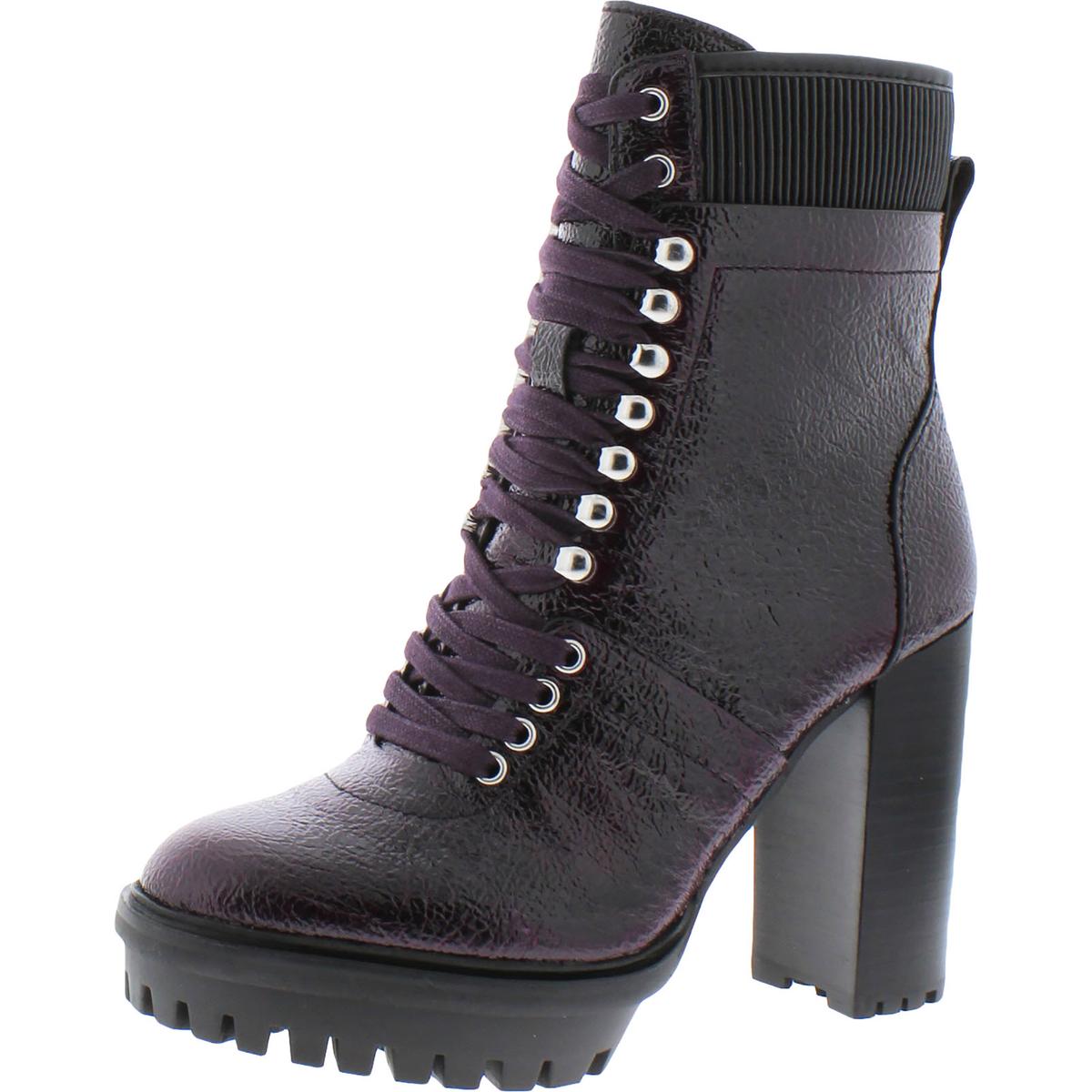 women's ermania lace up lug sole combat booties