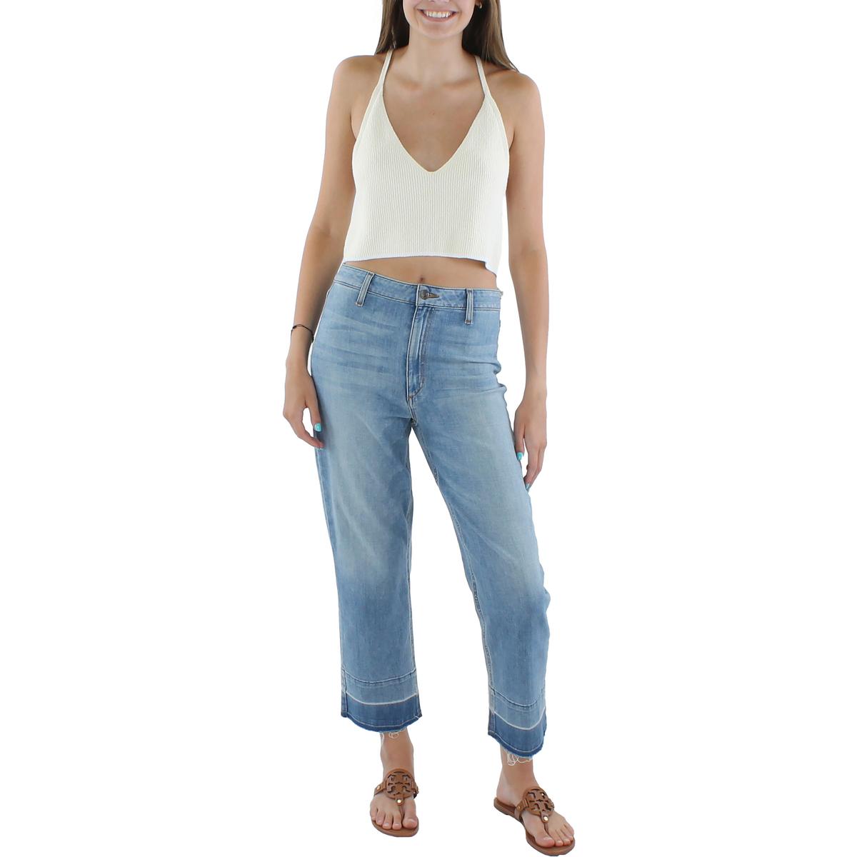 Rag & Bone Womens Ribbed Knit Bra Top Sleeveless Cropped Top BHFO 2940