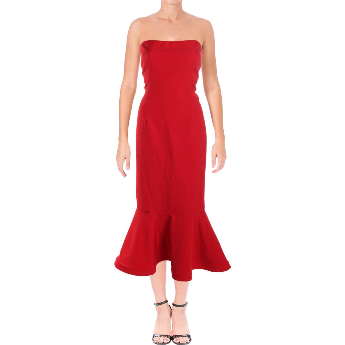 Xscape Womens Red Drop Waist Mid Calf Party Cocktail Dress 12 Bhfo 2659 808593986523 Ebay 5827