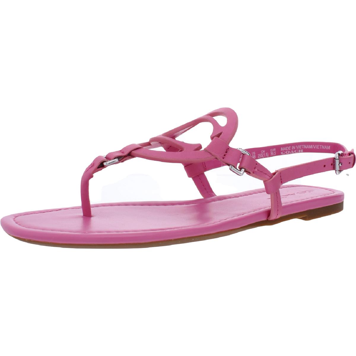 Women's Coach Jeri Petunia Pink Leather Thong Sandals Size 8 B for sale  online | eBay