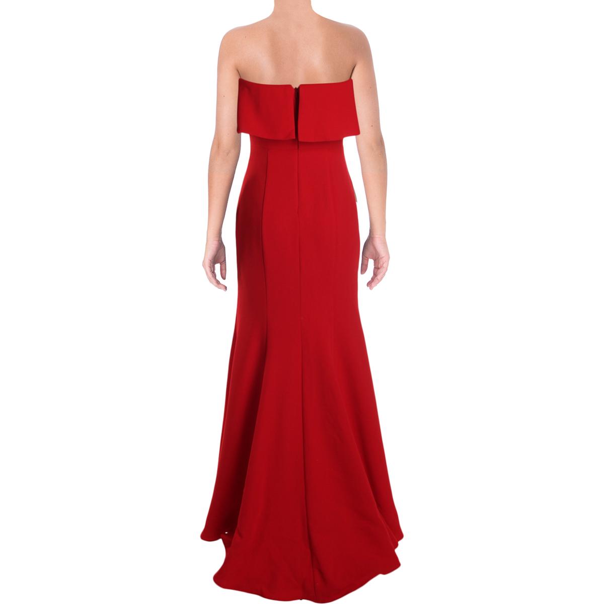 xscape strapless popover evening gown