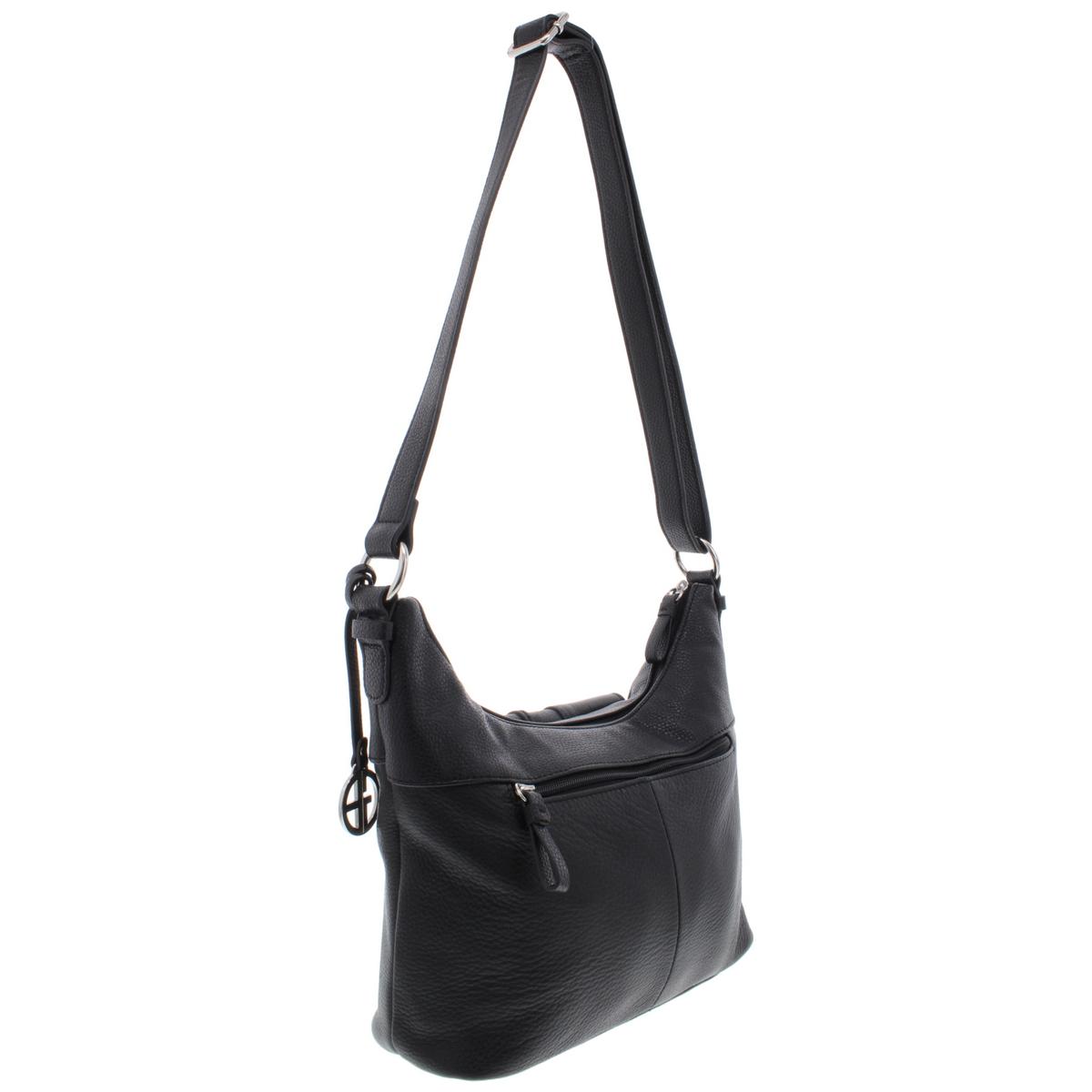 Giani Bernini Womens Black Leather Pebbled Hobo Handbag Purse Medium ...