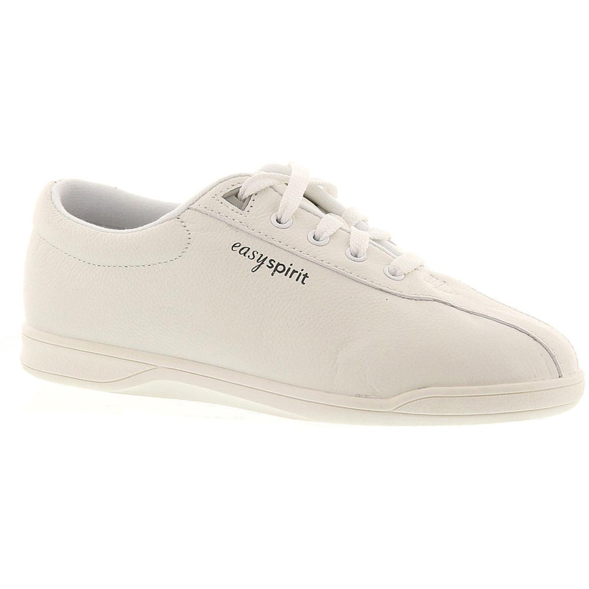 Easy Spirit Womens AP1 White Leather Sneakers Shoes 9 Wide (C,D,W) BHFO