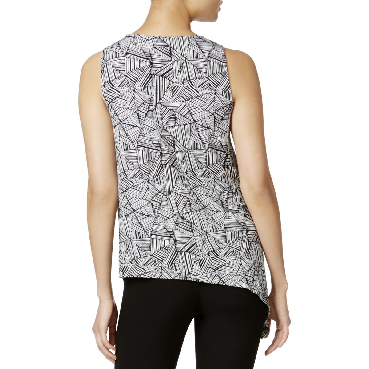 Black Rainn Womens VNECK L//S TUNIC Open Stitch V-Neck Blouse Tunic BHFO 5752