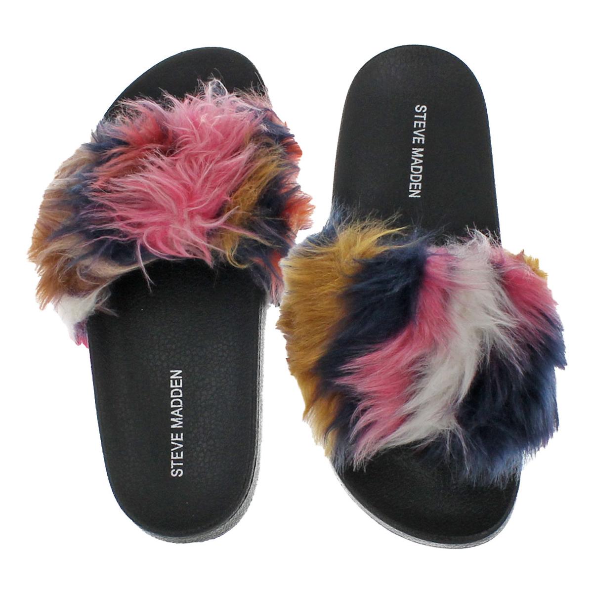 steve madden faux fur sandals