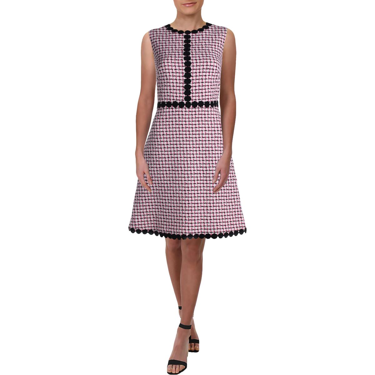 Kate Spade Womens Pink Tweed Floral Sleeveless Party Dress 8 BHFO 0010 ...