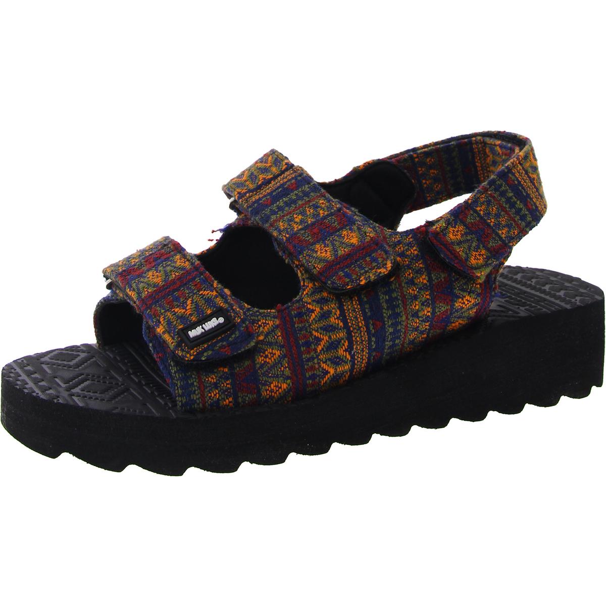 Женские босоножки на танкетке Muk Luks Womens Wave Curl черного цвета 6 средних размеров BM BHFO 1756 3490₽