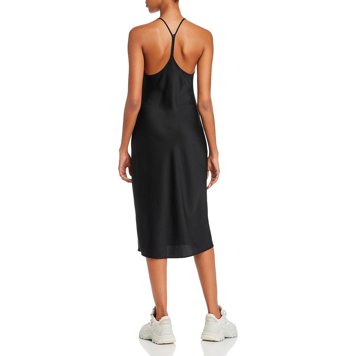 Alexander Wang Womens Black Satin Racerback Casual Tank Dress 10 BHFO 1317 | eBay