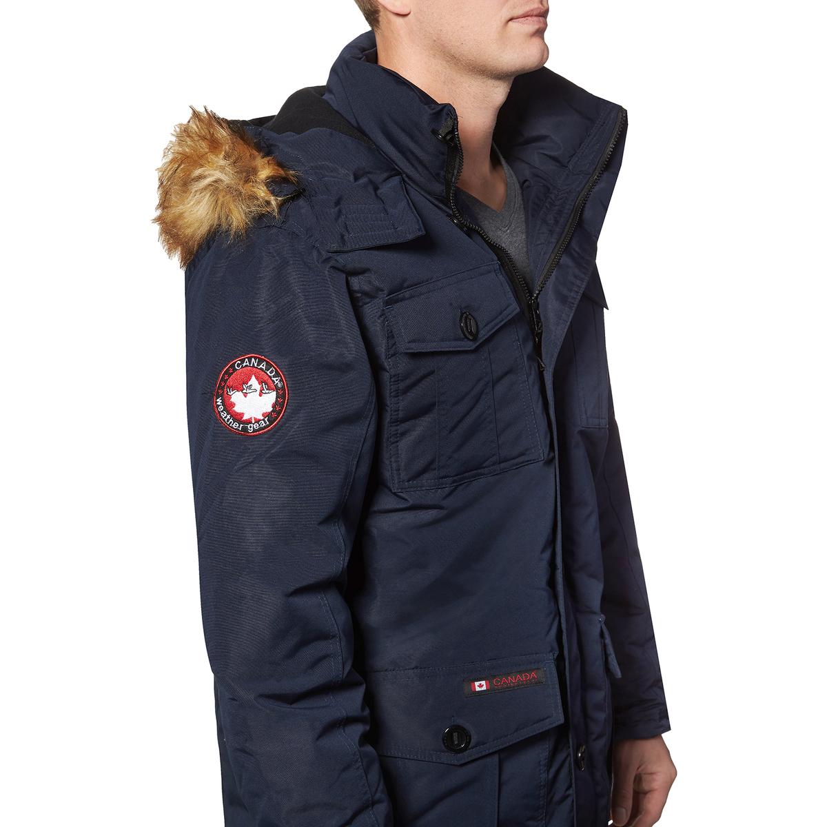 Canada Weather Gear Parka Coat For MenInsulated Winter Jacket W Faux 